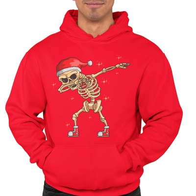 BLUZA Z KAPTUREM skull dabbing christmas